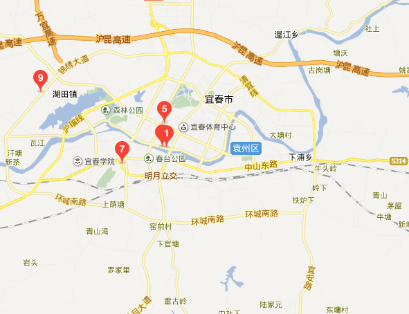 江西宜春旅游地图图片